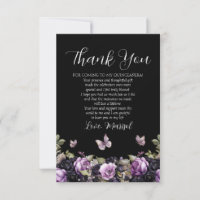 Gothique violet et noir Moody Florals Quinceañera