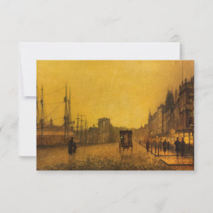 Carte De Remerciements Gourock Dock, Glasgow par John Atkinson Grimshaw
