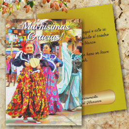 Carte De Remerciements Gracias Mexican Festival Dancers 2549 Card