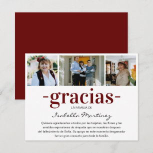 Carte De Remerciements Gracias Simpatia Collage photo de la sympathie e