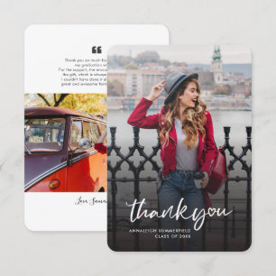 Carte De Remerciements Graduation 2024 Photo Grad Party