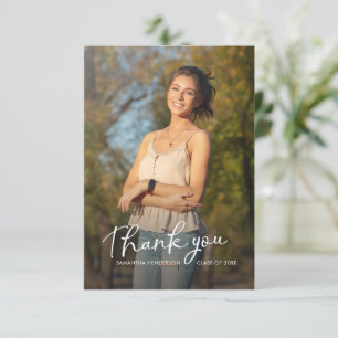 Carte De Remerciements Graduation 2024 Photo Script Grad Party