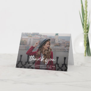 Carte De Remerciements Graduation 2025 Grad Photo Script
