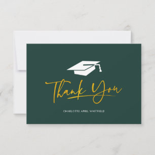 Carte De Remerciements Graduation 2025 Minimaliste Script Grad