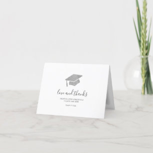 Carte De Remerciements Graduation 2025 Photo Grad Casquette Script person