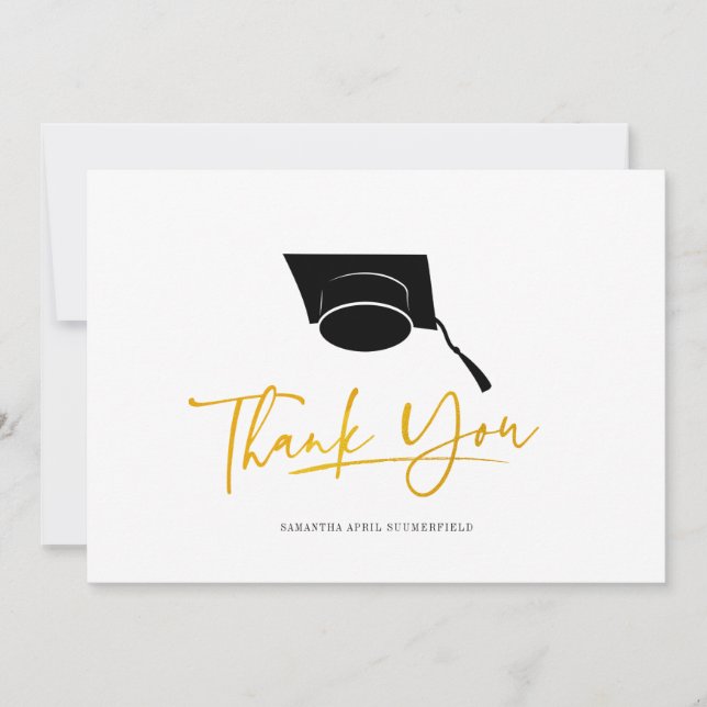 Carte De Remerciements Graduation Cap 2024 Grad Script (Devant)