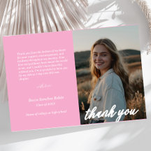 graduation rose écriture minimaliste