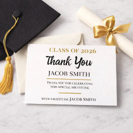 Carte De Remerciements  Graduation Thank You Card Editable 5x7