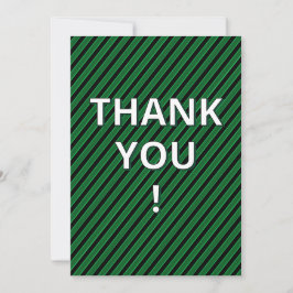 Carte De Remerciements Graduation Vert Rayures