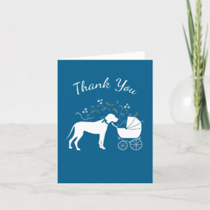 Carte De Remerciements Grand Baby shower de Chien Danse Chien Chien Chien