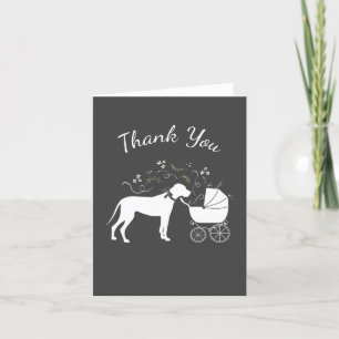 Carte De Remerciements Grand Chien Danse Baby shower Chien Chien Chien Ch