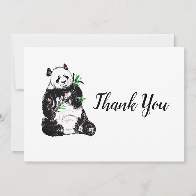 Carte De Remerciements Grand Panda (Devant)