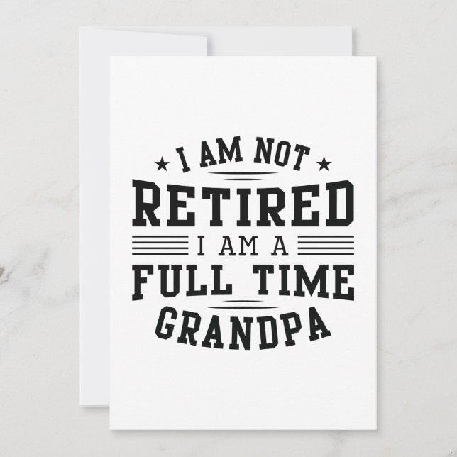 Carte De Remerciements Grand-père à temps plein (Devant)