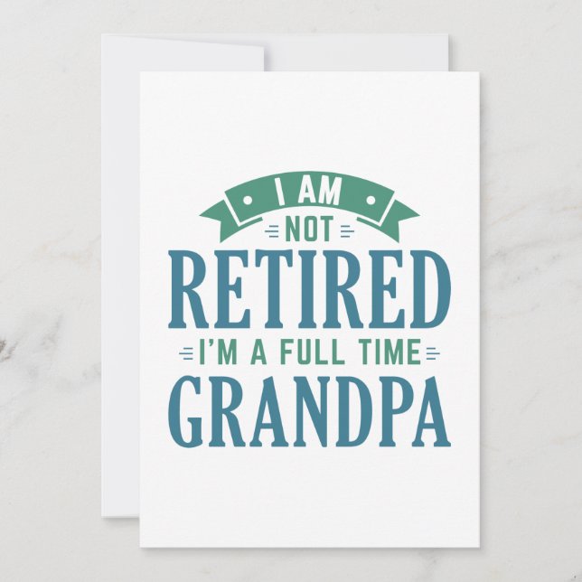 Carte De Remerciements Grand-père à temps plein retraité (Devant)