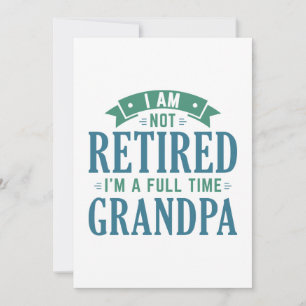 Carte De Remerciements Grand-père à temps plein retraité