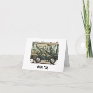Carte De Remerciements Grand rv car Motorhome du profondément satisfait