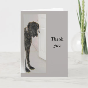 Carte De Remerciements Grande Dane animal de compagnie Humour de chien Me
