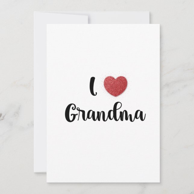 Carte De Remerciements Grandma's Day I Love Grandma Heart Explosion Gift  (Devant)