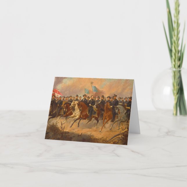 Carte De Remerciements Grant et ses généraux par Ole Peter Hansen Balling (Devant)