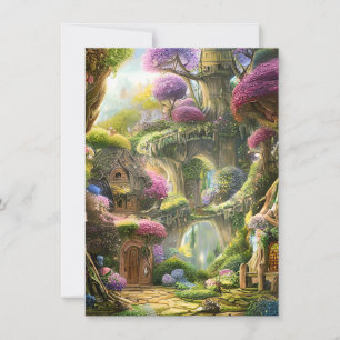 Carte De Remerciements Graphique de la forêt de Fairyland