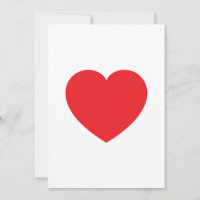 Graphisme Cœur Rouge Blanc Moderne Simple