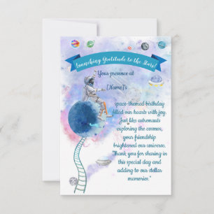 Carte De Remerciements Gratitude cosmique : au-delà des étoiles