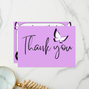 Carte De Remerciements Gratitude du papillon pourpre