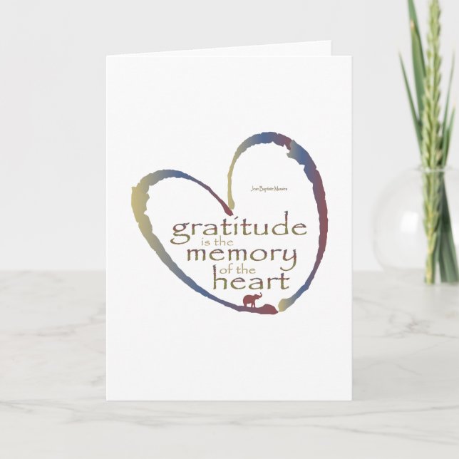 Carte De Remerciements "Gratitude - mémoire du coeur" (Devant)