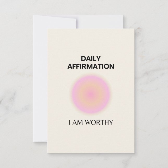Carte De Remerciements Gratitude Quotidienne Affirmation Spirituelle Posi (Devant)