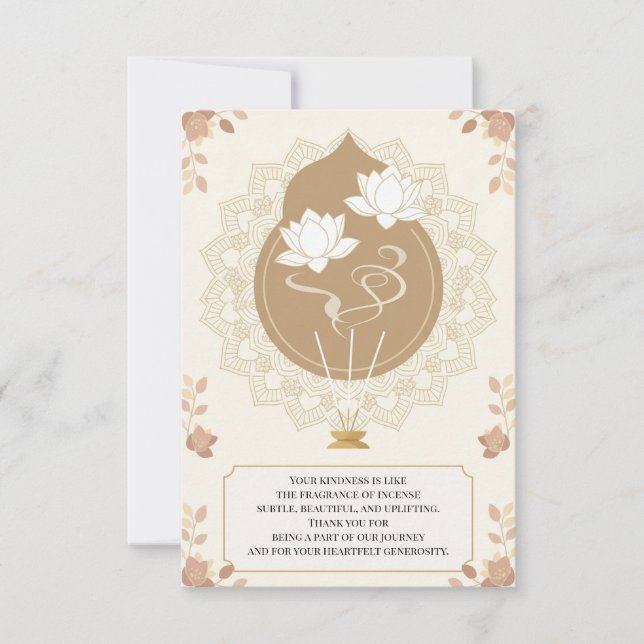 Carte De Remerciements Gratitude sacrée (Devant)