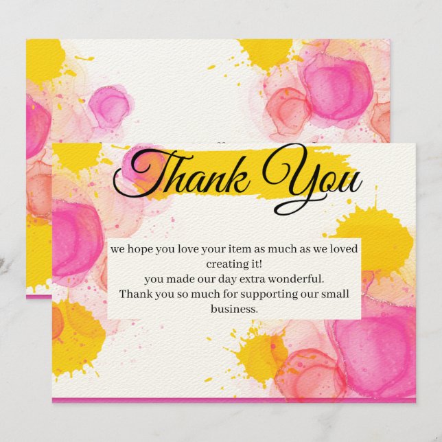 Carte De Remerciements Gratitude vive (Devant / Derrière)