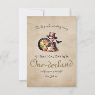 Carte De Remerciements Grave erreur gothique squelette Halloween Baby Ann