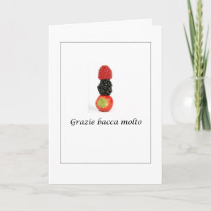 Carte De Remerciements Grazie Thank You en Italie