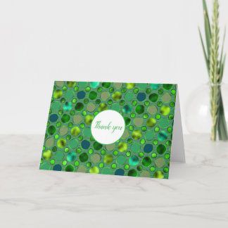 Carte De Remerciements Green Bubbly 
