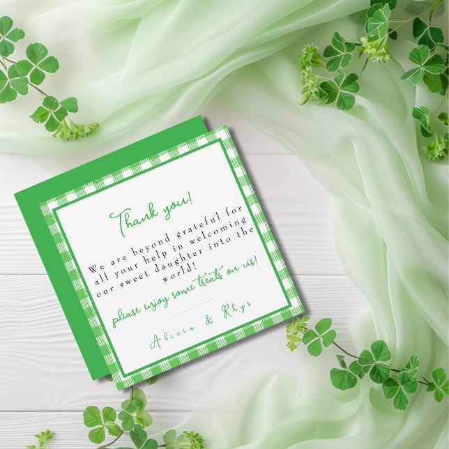 Carte De Remerciements Green Labor & Delivery NICU Hospital (Green  Labor & Delivery NICU Hospital Thank You Card)