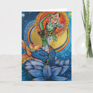 Carte De Remerciements Green Tara Goddess Bénédictions Aimer Paix Mantra