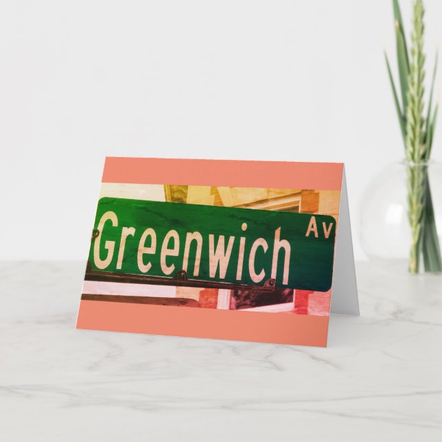 Carte De Remerciements Greenwich Ave, Greenwich, CT (Devant)
