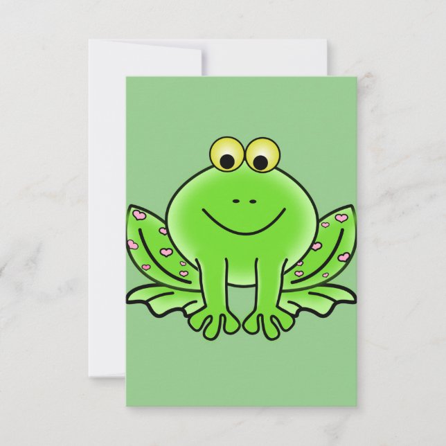 Carte De Remerciements Grenouille caricaturale     (Devant)