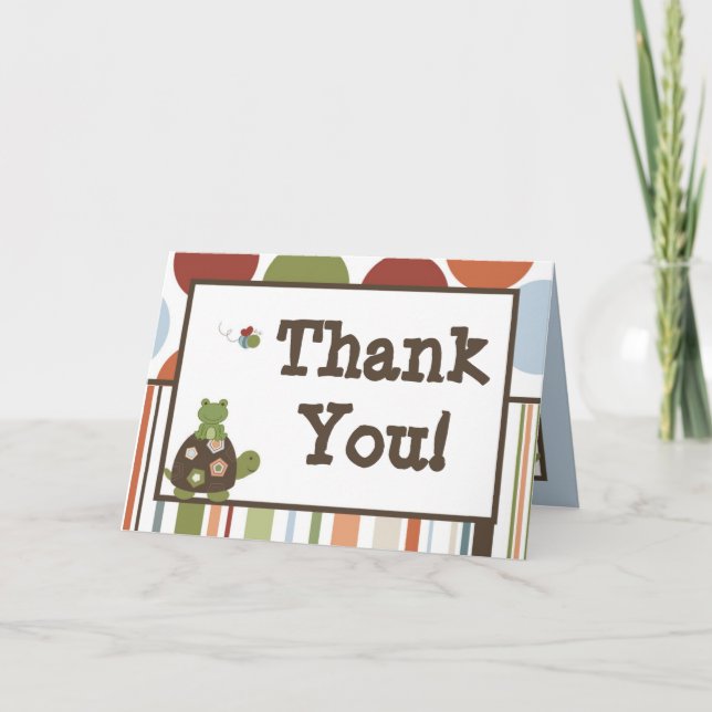 Carte De Remerciements Grenouille pliée de tortue de Laguna Beach de (Devant)