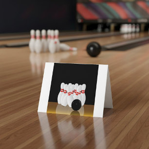 Carte De Remerciements Grève de bowling à dix broches