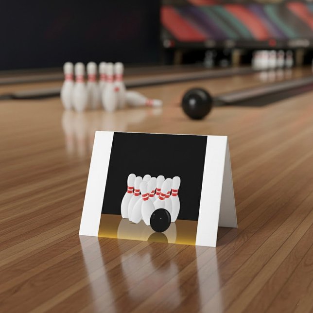 Carte De Remerciements Grève de bowling à dix broches (Créateur téléchargé)