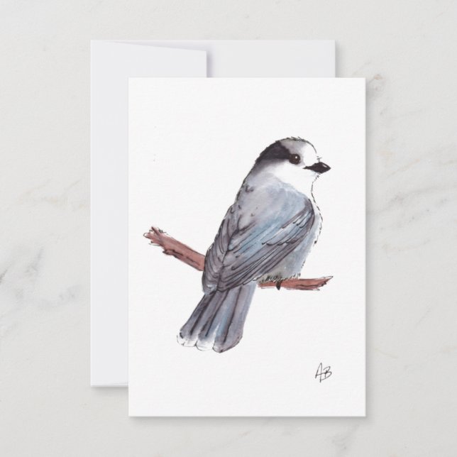 Carte De Remerciements Grey Jay (Devant)