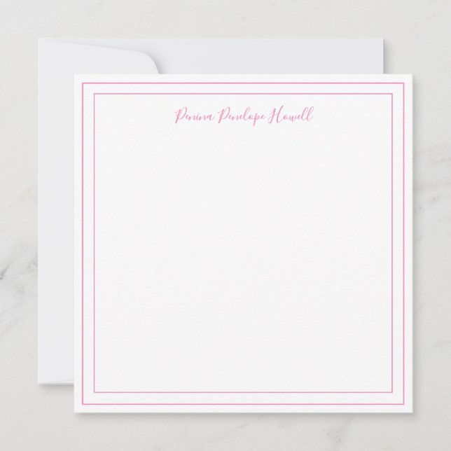 Carte De Remerciements Gris foncé et blanc minimaliste Carré plat Note I (Devant)