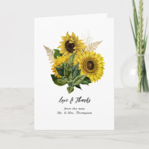 Carte De Remerciements Grotte rustique de tournesol
