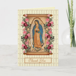 Carte De Remerciements Guadalupe Vierge Marie Condolence espagnole