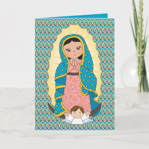 Carte De Remerciements Guadalupe Vierge Marie Enfant Ange Fête