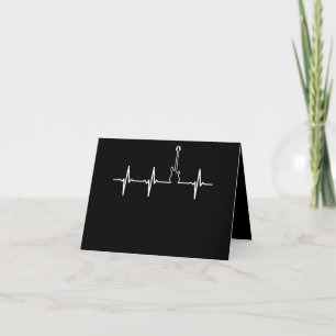 Carte De Remerciements Guitar   Awesome Bass Guitar Heartbeat