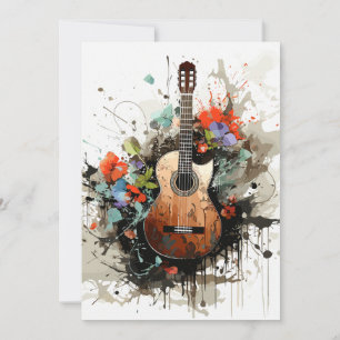 Carte De Remerciements Guitare