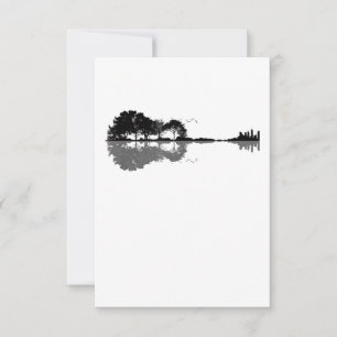 Carte De Remerciements Guitare acoustique Nature Est Musique Bass Guitari