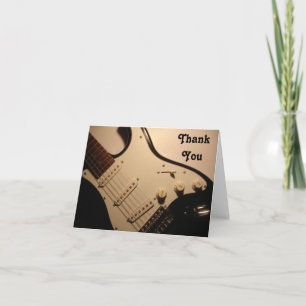 Carte De Remerciements Guitare électrique, note de remerciement